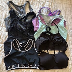 Women's Assorted Sports Bras - Black, Gray, Purple